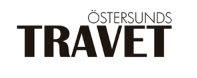 Östersundstravets logotyp. Svart text på vit botten.